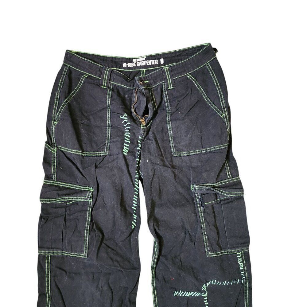 Hot Topic Baggy Cargo Pants Womens Size 9 Black